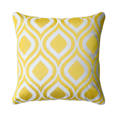 Trellis Yellow Embroidered Cushion