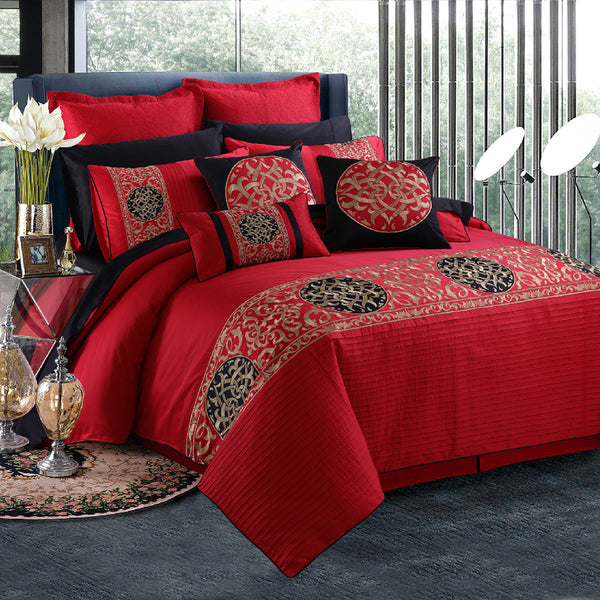 Grandeur Embroidered Quilt Cover Set