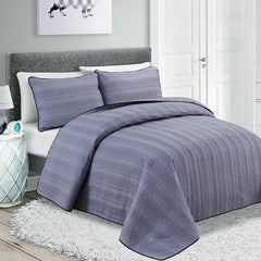 Grey Kantha Bed Spread Set
