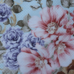 English Floral Digital Printed Curtain Pair