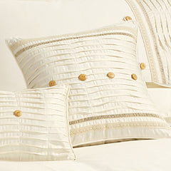 Ivory Pintucks Cushion Covers
