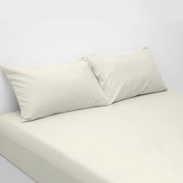 Ivory T500 Fitted Sheet (3 Pec) Set