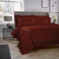 Maroon 100% Cotton Sateen Quilt Cover Set