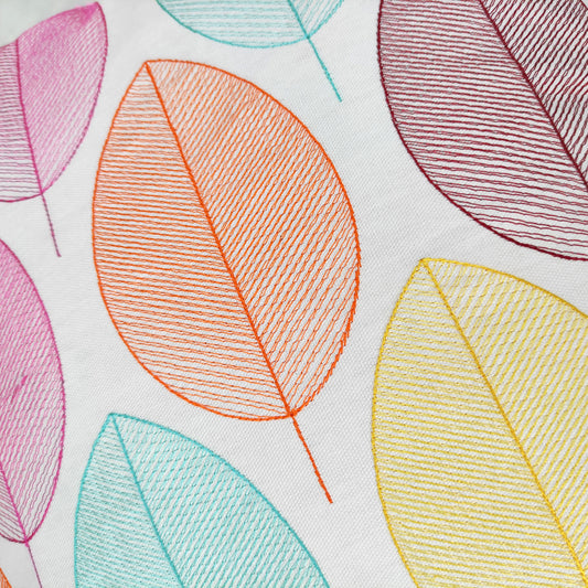 Multi-Leaves Embroidered Cushion