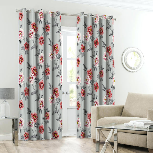 Poppy Digital Printed Curtain Pair