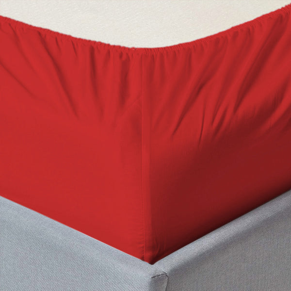 Red T500 Fitted Sheet