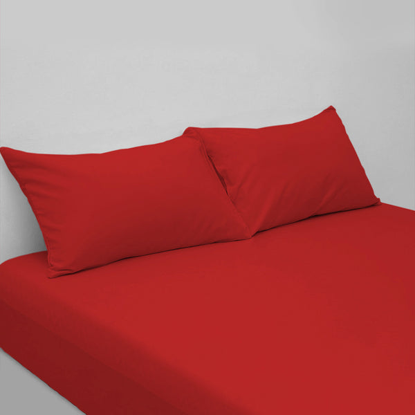 Red T500 Fitted Sheet