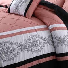 Roseate Embroidered Quilt Cover Set