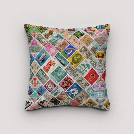 Stamps Printed Cushion