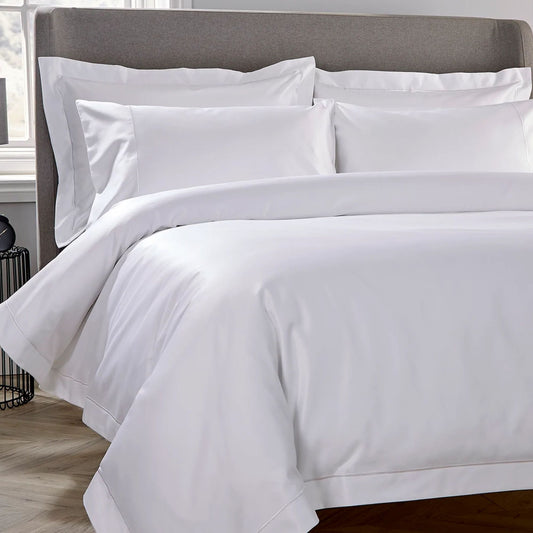 White T300 Cotton Sateen Quilt Cover Set