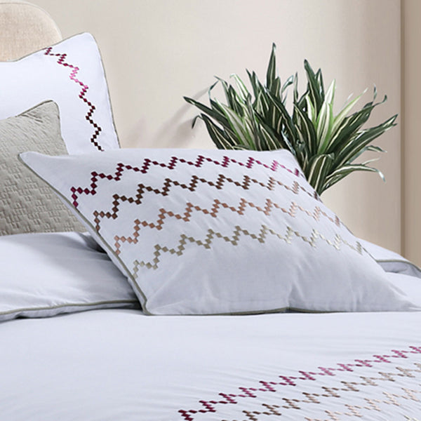 Zig Zag Cushion Covers Emb.