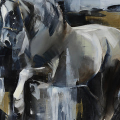 Abstract Horse Cushion