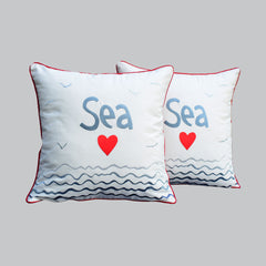 Sea Embroidered Cushion